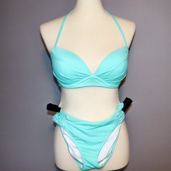 Victoria Secret 32D TOP + BOTTOM Med Knockout Bombshell Angel Convertible Bikini - Picture 2 of 11